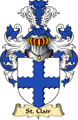 Scottish Family Coat of Arms (v.23) for St. Clair