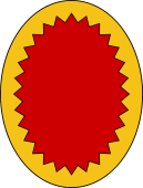 Oval Shield-Bordure Indented