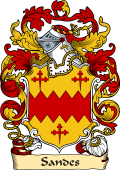 English or Welsh Family Coat of Arms (v.23) for Sandes (or Sandys)