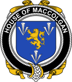 Irish Coat of Arms Badge for the MACCOLGAN family