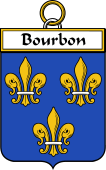 French Coat of Arms Badge for Bourbon