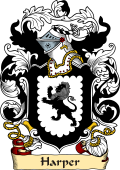 English or Welsh Family Coat of Arms (v.23) for Harper (Derbyshire, Staffordshire, and Devon)