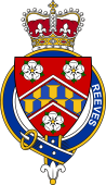British Garter Coat of Arms for Reeves (England)