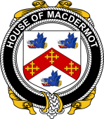 Irish Coat of Arms Badge for the MACDERMOT family