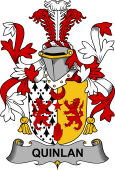 Irish Coat of Arms for Quinlan or O'Quinlevan