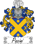 Araldica Italiana Coat of arms used by the Italian family Pacini