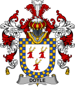 Irish Family Coat of Arms (v.25b) Doyle or O'Doyle