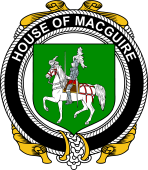 Irish Coat of Arms Badge for the MACGUIRE family