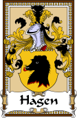 German Coat of Arms Wappen Bookplate  for Hagen