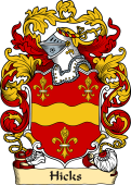 English or Welsh Family Coat of Arms (v.23) for Hicks