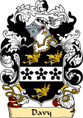 English or Welsh Family Coat of Arms (v.23) for Davy (Stanfield, Norfolk)
