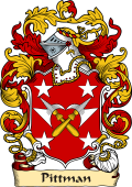English or Welsh Family Coat of Arms (v.23) for Pittman (Woodbridge, Suffolk)