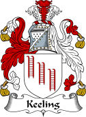 English Coat of Arms for the family Keeling