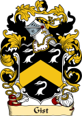 English or Welsh Family Coat of Arms (v.23) for Gist (Ref Berry)