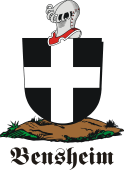 German shield on a mount for Bensheim