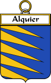 French Coat of Arms Badge for Alquier
