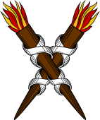 Torch 8- in Saltire (Medieval Flame))