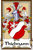 German Coat of Arms Wappen Bookplate  for Thielmann