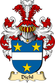 v.23 Coat of Family Arms from Germany for Diehl