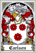 Danish Coat of Arms Bookplate for Carlsen