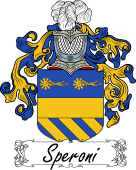Araldica Italiana Coat of arms used by the Italian family Speroni