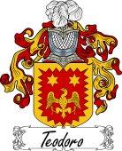 Araldica Italiana Coat of arms used by the Italian family Teodoro