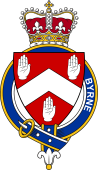 Families of Britain Coat of Arms Badge for: Byrne (Ireland)