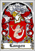 German Wappen Coat of Arms Bookplate for Langen