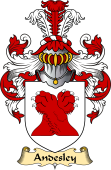 English Coat of Arms (v.23) for the family Andesley