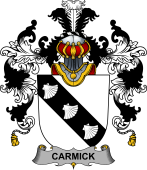 Irish Family Coat of Arms (v.25b) Carmick