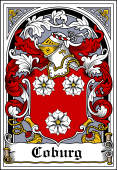 German Wappen Coat of Arms Bookplate for Coburg