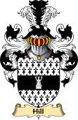 English Coat of Arms (v.23) for the family Hill