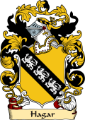 English or Welsh Family Coat of Arms (v.23) for Hagar (Bourne, Essex)