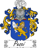 Araldica Italiana Coat of arms used by the Italian family Pesci