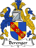 English Coat of Arms for the family Berenger or Beringer