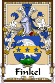 German Coat of Arms Wappen Bookplate  for Finkel