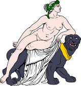 Gods and Goddesses Clipart image: Ariadne with Panther
