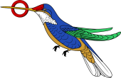 Humimgbird Annulet in its Beak