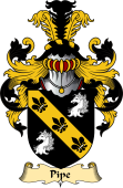 English Coat of Arms (v.23) for the family Pipe