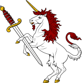 Unicorn Salient Holding Sword