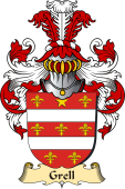 v.23 Coat of Family Arms from Germany for Grell