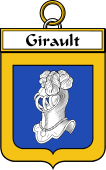 French Coat of Arms Badge for Girault