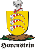 German shield on a mount for Horenstein
