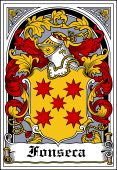 Spanish Coat of Arms Bookplate for Fonseca