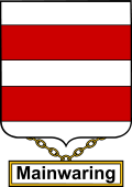English Coat of Arms Shield Badge for Mainwaring
