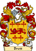 English or Welsh Family Coat of Arms (v.23) for Brett (Kent)