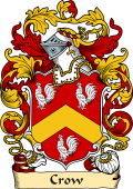 English or Welsh Family Coat of Arms (v.23) for Crow (Lanhorne, Caermarthenshire)