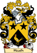 English or Welsh Family Coat of Arms (v.23) for Heath