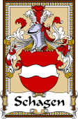 German Coat of Arms Wappen Bookplate  for Schagen