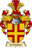 Welsh Family Coat of Arms (v.23) for Crevequer (or Crevecoeur, Flint)